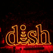 Dish Orange Custom Neon Sign