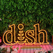 Dish Orange Custom Neon Sign