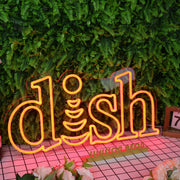 Dish Orange Custom Neon Sign