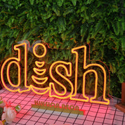 Dish Orange Custom Neon Sign