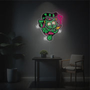 Dizzzy Green Cat LED Neon Acrylic Artwork