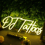 DJ Tattoos Neon Sign