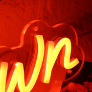 DJ Throw Down Red Neon Sign