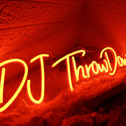 DJ Throw Down Red Neon Sign