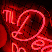 Do Us Party Til Death Red Neon Sign