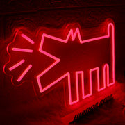 Dog Barking Red Neon Sign