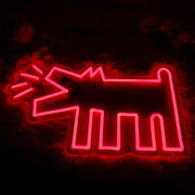 Dog Barking Red Neon Sign