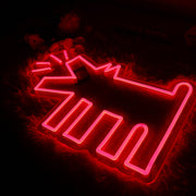 Dog Barking Red Neon Sign