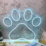 Dog Paw Blue Custom Neon Sign