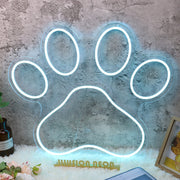 Dog Paw Blue Custom Neon Sign