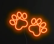 Dog Paw Neon Sign