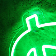 Dollar Sign Green Neon Sign