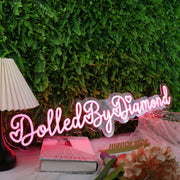 Dolled By Diamond Red Neon Sign