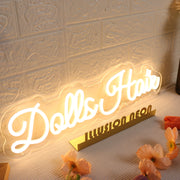 Dolls Hair Yellow Neon Sign