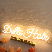 Dolls Hair Yellow Neon Sign