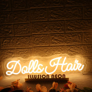 Dolls Hair Yellow Neon Sign