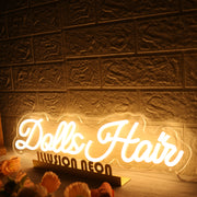 Dolls Hair Yellow Neon Sign