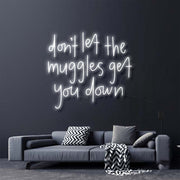 Dont Let The Muggles Get You Down Harry Potter Neon Sign