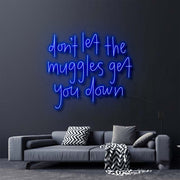 Dont Let The Muggles Get You Down Harry Potter Neon Sign