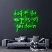 Dont Let The Muggles Get You Down Harry Potter Neon Sign