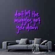 Dont Let The Muggles Get You Down Harry Potter Neon Sign