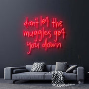 Dont Let The Muggles Get You Down Harry Potter Neon Sign