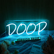 Doop Blue Neon Sign