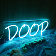 Doop Blue Neon Sign