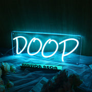 Doop Blue Neon Sign