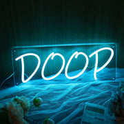 Doop Blue Neon Sign