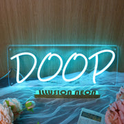 Doop Blue Neon Sign