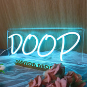 Doop Blue Neon Sign