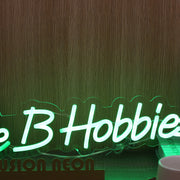 Double B Hobbies Green Neon Sign