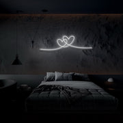 Double Heart Neon Sign