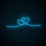 Double Heart Neon Sign