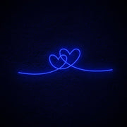 Double Heart Neon Sign