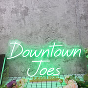 Downtown Joes Green Neon Sign