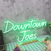 Downtown Joes Green Neon Sign