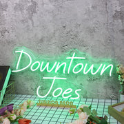 Downtown Joes Green Neon Sign