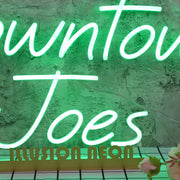 Downtown Joes Green Neon Sign