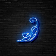 Downward Facing Cat Neon Sign