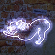 Downward Facing Frenchie Neon Sign