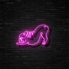 Downward Facing Frenchie Neon Sign