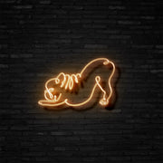 Downward Facing Frenchie Neon Sign