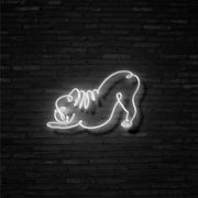 Downward Facing Frenchie Neon Sign