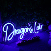 Dragon's Lair Blue Neon Sign