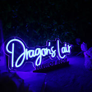 Dragon's Lair Blue Neon Sign