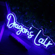 Dragon's Lair Blue Neon Sign