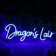 Dragon's Lair Blue Neon Sign