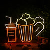 Drinks And Popcorn Custom Neon Sign